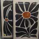 Framed Black and White Abstract Wall Art, 3 Piece Black Boho Floral Botanical Canvas Prints Painting for Living Room, Mid Century Modern Flower Artwork for Bedroom Hallway Office Home Decor, 16x24 In