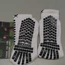 Lux Dual Grip Socks - Soccer Grip Socks for Men and Women. GripArray Performance & Comfort (Large, White)