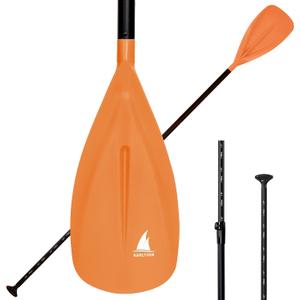 Karltion SUP Paddle - 3-Piece Adjustable Aluminium SUP Paddle with Glass Fiber Blade for Surfing, Floating, Water Sports