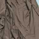 Women Ruched Pencil Skirt High Waist Wrap Tie Front Asymmetrical Long Maxi Skirts Bodycon with Slit (Medium, Brown)