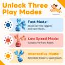 2PCS Zealburst Dog Toy, Interactive Dog Toys, 2026 Upgraded Motion Activated Squeaky Cat Balls, 360 Smart Automatic Rolling Moving for Bored Pet Cats Dogs (Orange+Blue)