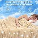 inhand Cooling Blanket - Cooling Blankets for Hot Sleepers -Decorative Lightweight Breathable Summer Cold Blankets for Sleeping Night Sweats to Keep Cool-(90"x90") Beige