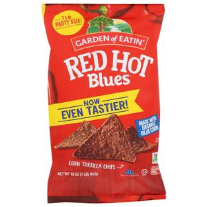 GARDEN OF EATIN CHIP TRTLA RED HOT BLUE ORG3, 16 OZ, PK- 12, BB 11 FEB 2026