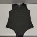 REORIA Butsmooth Womens Sexy Sleeveless Square Neck Double Lined Basic Bodysuit Tank Tops (Small, Black)