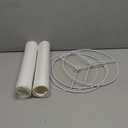 White Texture Lamp Shades Set of 2 Drum Lampshades Replacemnt for Table Lamps Floor Lamps-11"Top  13" Bottom  10" High(Spider),Required Assembly-Modern Table Lamps for Bedrooms-By GO&SO