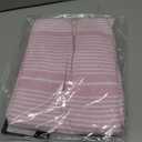 Saodimallsu Womens Summer Midi Bodycon Sweater Dress Sexy V Neck Tie Shoulder Striped Knit Side Slit Sleeveless Tank Dresses (Pink)