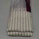 jinchan Double Layer Striped Linen Kitchen Tier Curtain Rustic Cafe for Living Room Bathroom Half Window Curtain Light Filtering Rod Pocket 1 Panel 36 Inch Taupe Grey