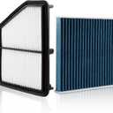 Cabin and Engine Air Filter Fit for Honda Civic (2.0L Gas) 2016-2023 2024 2025 2026 Naturally Aspirated Only Activated Carbon Cabin Filter Replacement CF11182 CA12051 Car Accessories