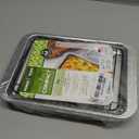 Nordic Ware Naturals 3 Piece Compact Pan Set, Toaster Oven, Counter Ovens, Air Fryer and Broiler Safe, Size for 1-2 Portions - Includes Baking Sheet, Broiling Rack and Rectangular Pan