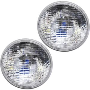 TOJIO A Pair of H4002 Super Vision Crystal Headlight, Halogen Sealed Beam Headlight, (5"" ROUND, 166MM) (110/130W), Replaces# H4002