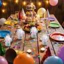 Aluminum Foil Balloon Weights for Parties (24 pcs) - 0.31lb (140g) Each - Premium Balloon Anchors for Birthday, Wedding, Dinner, Indoor & Outdoor Decorations(Lridescent 24pcs)