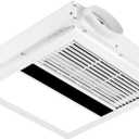FLYINGFOX Bathroom Exhaust Fan with Heater and LED Light Combo, Bathroom Fan 2300 Watt Heater, 160 CFM,White