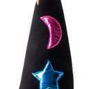 Funny Party Hats Funny Party Accessory Wizard Hat - Merlin Hat - Wizard Costume Accessories - Black Wizard Hat (Colorful)