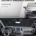 Pigenius Windshield Sun Shade for Porsche Macan 2015-2026,Not for Macn ev,Reversible Silver/Black