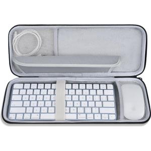 Magic Keyboard Sleeve Case Cover, Hard Storage Case Bag Compatible with Apple iMac 24 inch M4 M3 Magic Keyboard w/Out Touch ID A2449 A2450 A1644 & Magic Mouse Combo (Black)