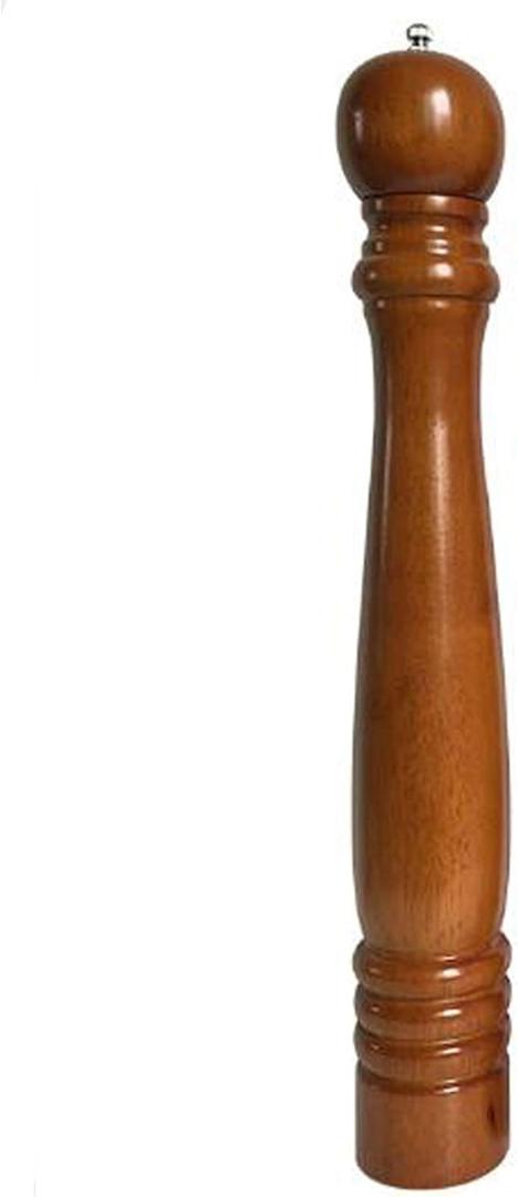 Wood Pepper Mill Hotel Salt Pepper Mill Large 20" Super Big Oak Wooden Salt and Pepper Stainless Steel Core Manual Pepper Grinder-Brown