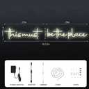 Large This Must Be The Place Neon Signs warm white Led Light Sign for Wall Decor for Bedroom, Bar, Cafe, Office, Cave, 8.8 inches x 56.12 inches
