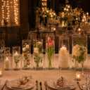 42pcs Glass Vase for Tabletop Decoration, Cylinder Candle Holder for Centerpieces, Pebble Vase for Party, Wedding, Banquet Decoration