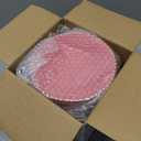 LIYH 120 Red and Gold Dessert Plastic Plates - 7 Inch Red Cake Plates Disposable with Gold Rim for Wedding Large Parties Bridal Showers Gift