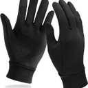 Unigear Lightweight Running Gloves, Touch Screen Anti-Slip Warm Gloves Liners for Cycling Biking Sporting Driving for Men Women (Medium, Black)