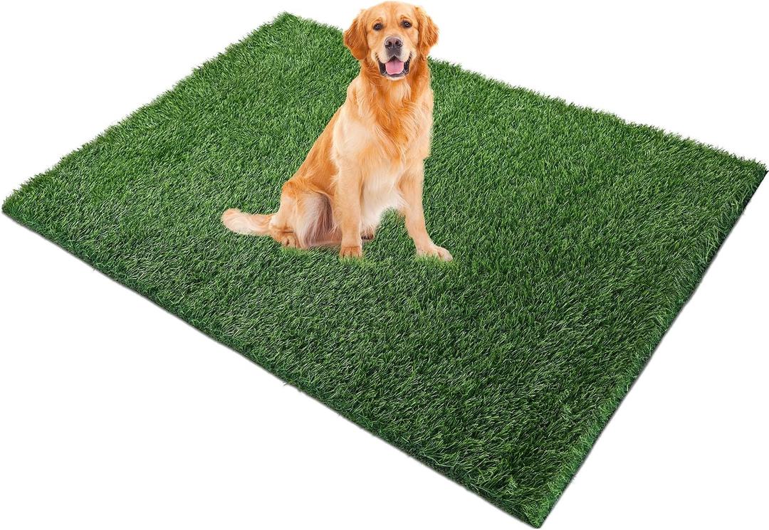 Grass Pad for Dogs, 48" x 30" Artificial Turf for Pets Potty Training, Fake Grass Mat with Drainage Holes, Easy to Clean, Large Turf Rug Outdoor Indoor Use