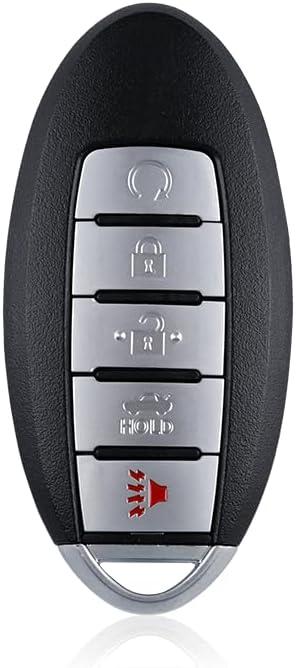 ABUDU fit for 2017-2020 Nissan Armada Smart Key Remote Key Fob 433MHz 46 Chip 5 Buttons Sedan No Logo FCC ID: CWTWB1U744 / CWTWB1G744