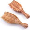 GinSent Wood Coffee Scoop-2 Pieces Large Measuring Spoons for Ground Coffee,Tea,Sugar,Seasoning-Multipurpose Wooden Scoop for Jars,Canisters,Bath Salts,Laundry Detergent(Acacia Wood)