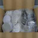 200 Sets 58mm/2.25 inch Button Maker Supplies, Pin Back Button Parts for Button Maker Machine 58mm, Including Metal Covers, Plastic Back Covers, Clear Plastic Film & Blank Paper