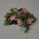 BLEUM CADE 6 FT Artificial Flower Garland with Lights, Fake Floral Garland with Champagne Rose, Faux Flower Garland Decorations for Wedding Centerpieces Backdrop Arch Party Room Wall Spring Decor (1Pack)