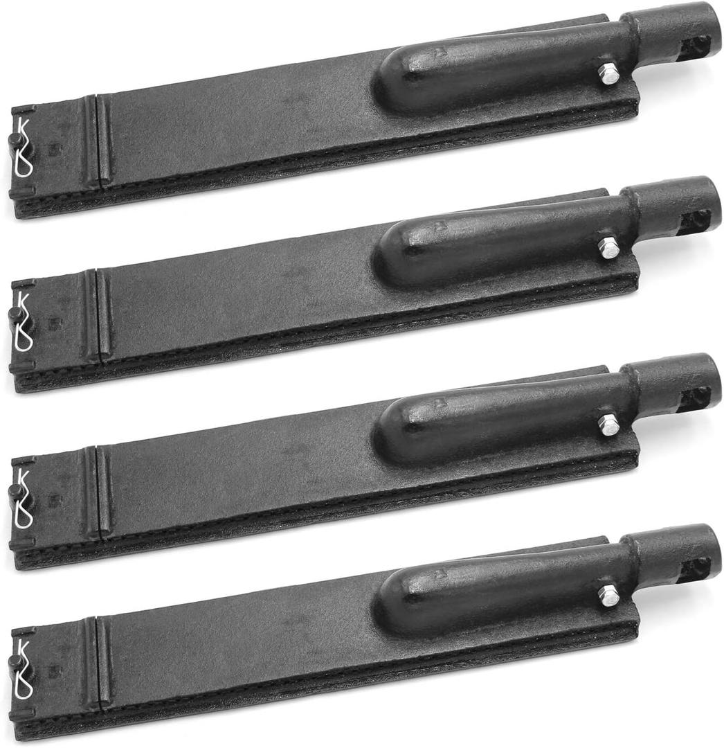 Hongso 15 3/4 Inches Cast Iron Burner Replacement for BBQ Barbeques Galore Turbo 4 Burners XG4TDN, XG4TCN, XG4TBWN, Nexgrill 720-0057-4B, 720-0058, 720-0026, Aussie, Glen Canyon, Coleman Gas Grill