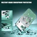 Misscase for iPhone 17 Pro Magnetic Glitter Case Compatible with MagSafe,Full Protection Slim Shockproof Anti-Scratch Case with Camera Lens Protector Plating Bling Dust-Proof Net Green