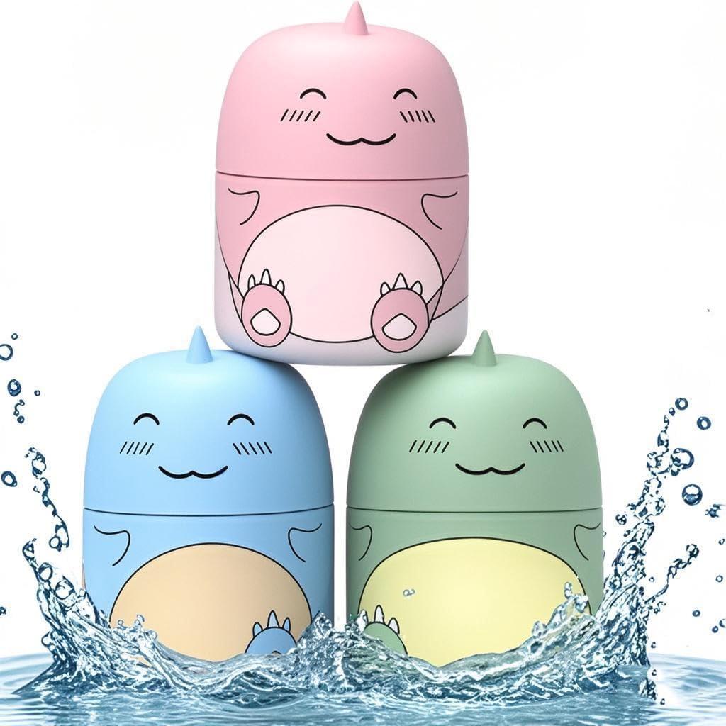 Cute Dinosaur-Shaped Toilet Bowl Cleaner Bottle, Bathroom Toilet Tank Cleaner with Ocean, Jasmine, and Peach Scent,Three bottles can be used for 9 months (Ocean&Peach&Jasmine)