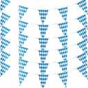 Alpurple 197 Feet Oktoberfest Bavarian Flag- 6 Packs Oktoberfest Bavarian Pennant Banner for German Oktoberfest Themed Party Decorations