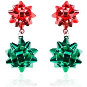 Dayaney Valentine Earrings Gnome Gifts for Women Bow Earrings Tree Gifts Bell Accessories Match Gnome Sweaters as Holiday Jewelry Valentine Gnomes
