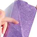 GIRAFVINYL Purple Glitter HTV Vinyl, Iron on Vinyl Heat Transfer Vinyl 12" x 8FT - Purple Glitter Vinyl for T-Shirts, Garments, Bags and Other Fabric, Sparkle