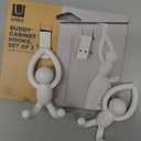 Umbra Buddy Over the Cabinet Hook, SpaceSaving Kitchen and Bathroom Organizer, White, Set of 2