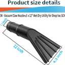 9196100 Wet/dry vacuum claw nozzle for vehicle interiors boats and campers