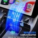 Teeran Wireless CarPlay Adapter for iPhone (2026 Upgraded), Mini Plug & Play for Cars with Factory Wired Apple CarPlay, Fast & Stable Connection, Easy Setup, Wide Vehicle Compatibility USB & USB C