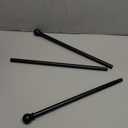 Curtain Rods for windows 32-48 inch, 5/8 inch Decorative Curtain Rod Set, Matte Black Splicing Heavy Duty Metal Curtain Rod with Brackets, 32-46", Black