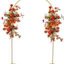 Queension Arch Backdrop Stand 7.2FT, Metal Wedding Arch Stand with Base for Ceremony, Balloon Arched Backdrop Frame for Birthday Party Baby Shower Celebration Decorations, Gold