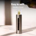3 x KIVY Glass Oil Sprayer for Cooking Precise Oil & Vinegar Spray Bottle Oil Mister Spray Bottle for Food Includes Funnel Perfect for Cooking & Air Fryer (Brushed Stainless Steel)