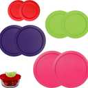 1, 2, 4 & 7 Cup Red, Spring Green, Purple, Pink Replacement Lids/Covers for Pyrex, Anchor Hocking & KlareWare Storage Bowls *Lids Only Glass Container Not Included* (8 Pack *Two of Each Size*)