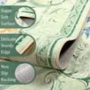 Morebes Green Floral 8x10 Area Rug for Living Room, Washable Non Slip Bedroom Rug, Soft Low Pile Carpet for Kids Nursery Office Dining Room Playroom Decor (Sage Green 8'x10')
