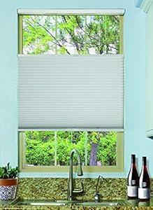 BlindsAvenue Cordless Top Down Bottom Up Cellular Honeycomb Shade, 9/ 16" Single Cell, Blackout, White, Size: 23.5" W x 48" H