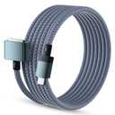 140W USB C to Magnetic 3 Safe Charging Cable(2 M/6.6 ft)for M4/M3/M2 MacBook Pro Air Magnetic Charger Cord for MacBook Pro (16"/14"2025/2024/2023/2021), Air (15"/13"M4 2025, M3 2024, M2 2023/2022)Blue