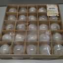 Sea Team 25-Pack Clear Christmas Ball Ornaments with Stuffed Feathers, Decorative Hanging Plume Baubles, Shatterproof Plastic Decorations for Xmas Tree, Wreath, Garland, 60mm/2.36 Inches, Lavender