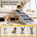 17.13" H Dog Stairs for Small Dogs, 2-in-1 Pet Steps & Ottoman - Foldable Dog Stairs for Couch, Non-Slip Wooden Pet Stairs for Puppy Senior Injured Dogs