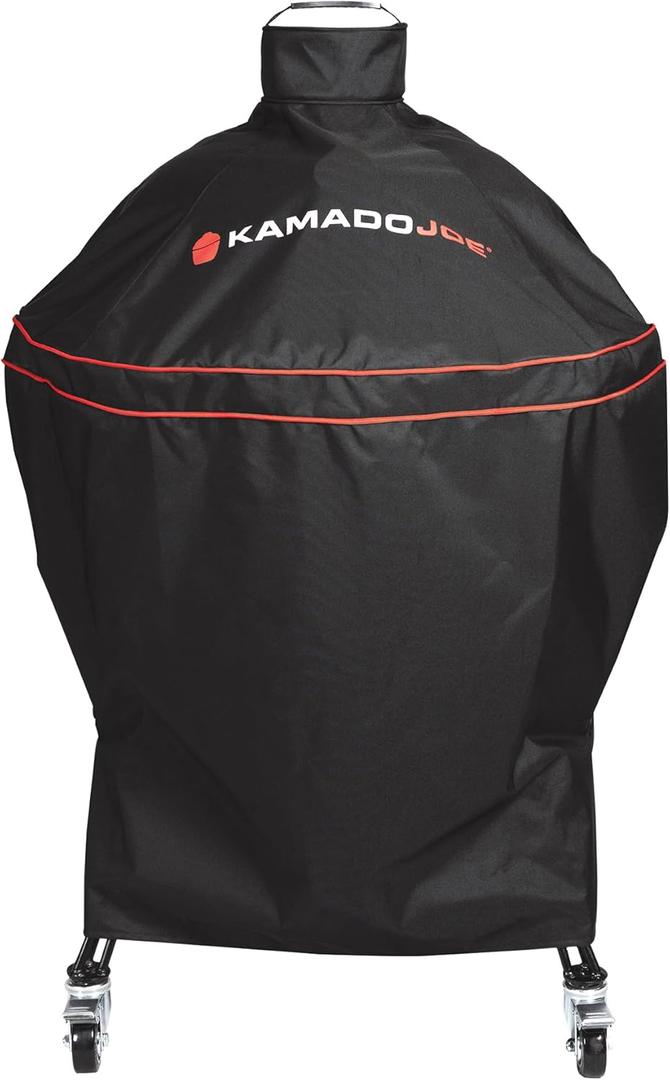 Kamado Joe Big Joe Series 24-inch Ceramic Charcoal Grill and Smoker Durable Polyester Grill Cover with Adjustable Buckle, Waterproof, in Black, Model BJ-GC23BWFS