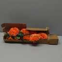 Hananona 12 Pcs Artificial Chrysanthemums Flowers Marigolds Ball Flower, Orange Fake Mums Silk Fall Flowers for Autumn Dia de Los Muertos Home Decor Day of The Dead Table Centerpiece (12, Orange)