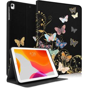 iPad Mini Case - Butterfly Women Folio Cover with Cute Girly Design